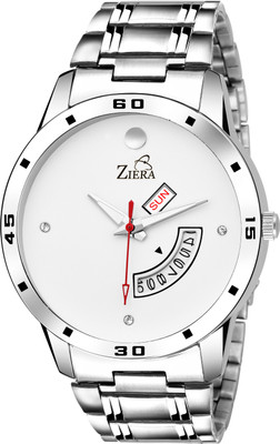 

Ziera ZR7083 Stainless silver Strap White Dial DAY & Date Boy's wrist Watch - For Men
