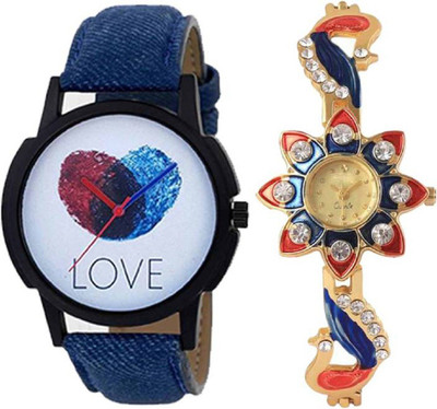 

Montres New Stylish Couple Leather & Braslate Strap MW001 Boys & Girls Watch - For Men & Women