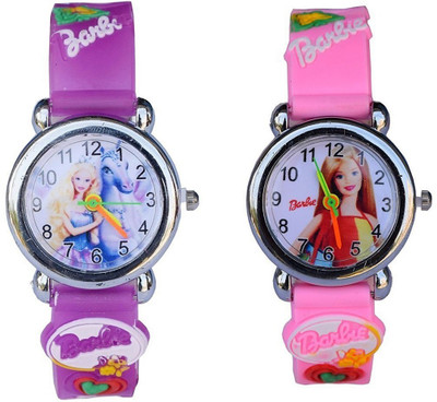 

BRIGHT ARTS new generation watch Rubber Band Analogue White Dial Kids Watches Combo - Fw0119Bc Watch - For Girls