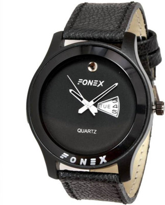 

Fonex Black Day & Date Series Black Strap Day & Date Functioning Watch - For Men