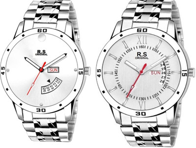 

R S Original RSO-4054 DAY AND DATE WHITE WATCH FOR MEN Watch - For Men