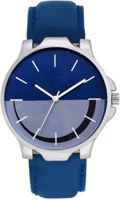 iDIVAS ALK 21211 PRIMIUM BLUE DIAL AND BLUE LEATHER BELT With 1 year Warranty Watch - For Men