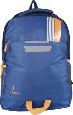 

FabSeasons High Density Polyester Printed Blue Backpack Bag with reflector patch for Multipurpose use Like School, College Office, Travel etc with Raincover and Laptop holder 26 L Laptop Backpack(Blue)