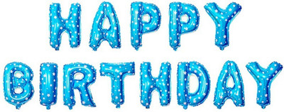 

DALUCI Solid 16 Inch 13 Pieces Foil Letter Balloons Happy Birthday Party Decoration Kids Blue Pink Birthday Balloons Event Supplies Balloon(Blue, Pack of 1)