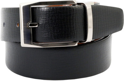 

LEX TAVIS Men Formal, Evening Black, Tan Genuine Leather Reversible Belt, Black and tan