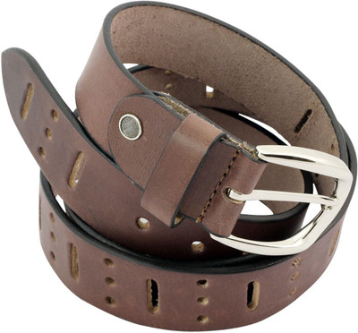 

LEX TAVIS Men & Women Formal, Evening Brown Genuine Leather Belt