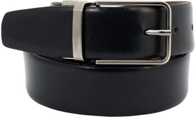 

LEX TAVIS Men Formal, Evening Black, Tan Genuine Leather Reversible Belt, Black and tan