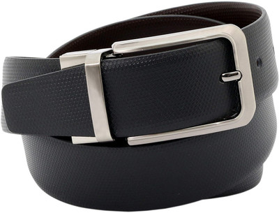 

LEX TAVIS Men Formal, Evening Black, Brown Genuine Leather Reversible Belt, Black and brown