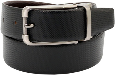 

LEX TAVIS Men Formal, Evening Black, Brown Genuine Leather Reversible Belt, Black and brown