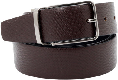 

LEX TAVIS Men Formal, Evening Black, Brown Genuine Leather Reversible Belt, Black and brown