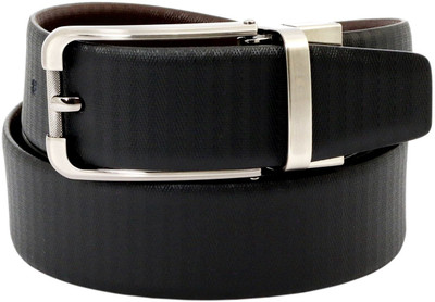 

LEX TAVIS Men Formal, Evening Black, Brown Genuine Leather Reversible Belt, Black and brown