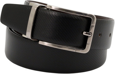 

LEX TAVIS Men Formal, Evening Black, Brown Genuine Leather Reversible Belt, Black and brown