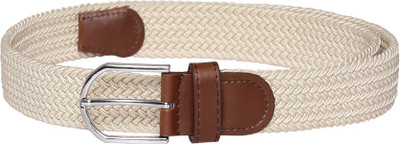 

Chisel Men Casual White Canvas Belt, Cream