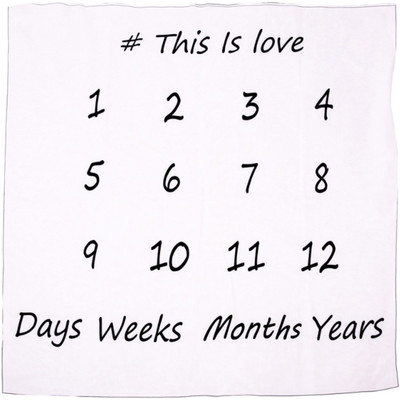 

Babymoon Text Print  Baby Sleep Sack(Polyester, Milestone Timeline Love, Black, Black;milestone timeline love