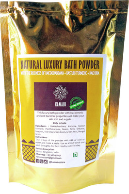 

Kamalu - the rural mantra Kamalu Natural Luxury Bath Powder 250grams-Ubtan(Body soap alternative)Handmade(250 g)