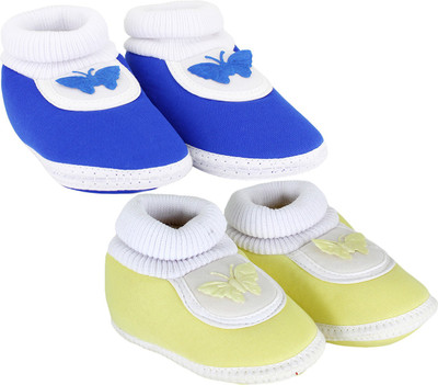 

Neska Moda 0 To 12 Month Set Of 2 Baby Booties(Toe to Heel Length - 12 cm Blue)