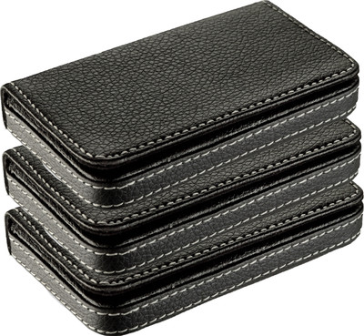 

Flipkart SmartBuy High Quality | Pack of 3 | Stylish Black Soft leatherite Credit/debit/ATM/ID/Visiting SUPER SLEEK, STURDY 10 Card Holder(Set of 3, Black)