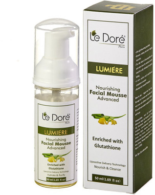 

Le Dore Lumiere Advanced Oil Cleansing Nourishing Mousse (Foam Face Wash) Enriched with Glutathione (50ml)(50 ml)