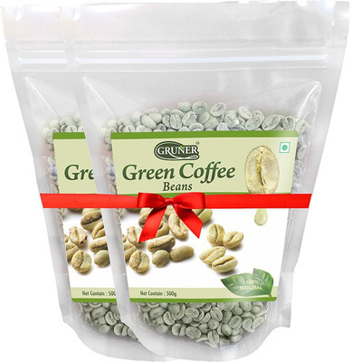 

Gruner Gruner's Natural Unroasted Green Coffee Beans (Combo 2 Pack) Filter Coffee(2 x 250 g)