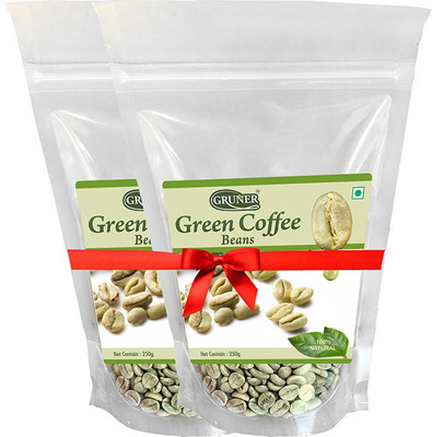 

Gruner Gruner's Natural Unroasted Green Coffee Beans (Combo 2 Pack) Filter Coffee(2 x 125 g)