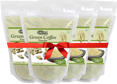 

Gruner Gruner's Natural Unroasted Green Coffee Powder (Combo 4 Pack) Instant Coffee(4 x 50 g)