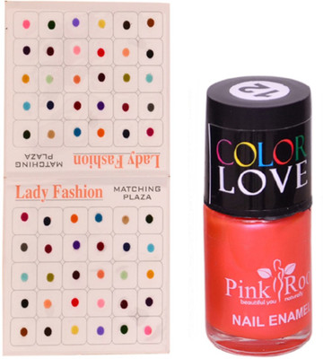 

Pink Root Nail Polish No. 12 (15ml) Lady Fashion Multi Color No. 13 Bindi(Set of 2)