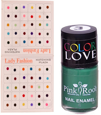

Pink Root Nail Polish No. 03 (15ml) Lady Fashion Multi Color No. 13 Bindi(Set of 2)