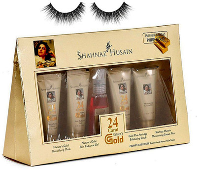 

studio Of Eyelashses, & Shahnaz Skin Radiance 24 Carat Gold Facial Kit(Set of 2)