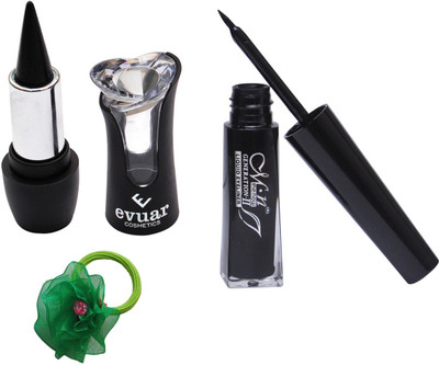 

Evuar Herbal Black Kajal, Waterproof Liquid Eyeliner and Band(Set of 3)