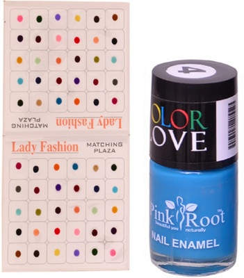 

Pink Root Nail Polish No. 04 (15ml) Lady Fashion Multi Color No. 13 Bindi(Set of 2)