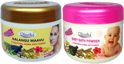

Dhurka Nalangu maavu 150g Jar with Baby Bath Powder 150g Jar (Traditional Herbal Bath Powders) Combo Kit(Set of 1)