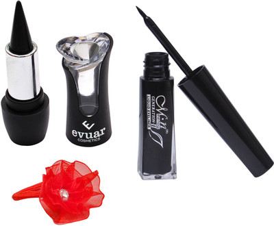 

Evuar Herbal Black Kajal, Waterproof Liquid Eyeliner and Band(Set of 3)