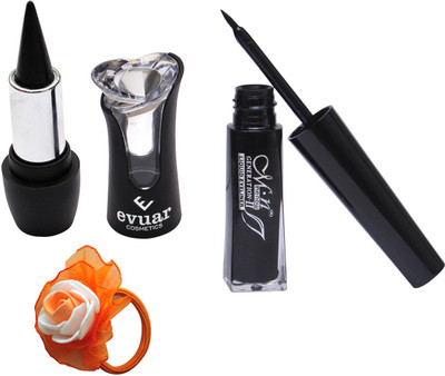 

Evuar Herbal Black Kajal, Waterproof Liquid Eyeliner and Band(Set of 3)