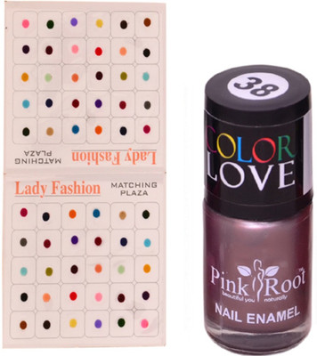 

Pink Root Nail Polish No. 38 (15ml) Lady Fashion Multi Color No. 13 Bindi(Set of 2)