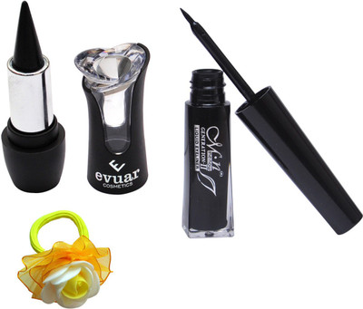 

Evuar Herbal Black Kajal, Waterproof Liquid Eyeliner and Band(Set of 3)