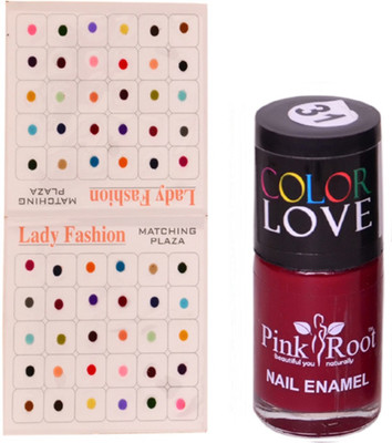 

Pink Root Nail Polish No. 31 (15ml) Lady Fashion Multi Color No. 13 Bindi(Set of 2)