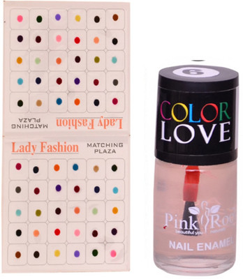 

Pink Root Nail Polish No. 06 (15ml) Lady Fashion Multi Color No. 13 Bindi(Set of 2)