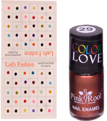 

Pink Root Nail Polish No. 29 (15ml) Lady Fashion Multi Color No. 13 Bindi(Set of 2)