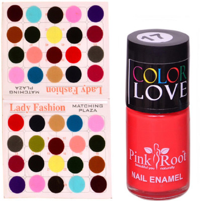

Pink Root Nail Paint No. 17 (15ml), Lady Fashion Multi Color No. 15 Bindi(Set of 2)