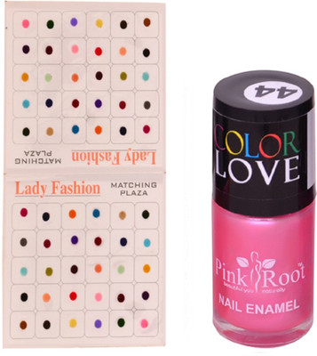 

Pink Root Nail Polish No. 44 (15ml) Lady Fashion Multi Color No. 13 Bindi(Set of 2)
