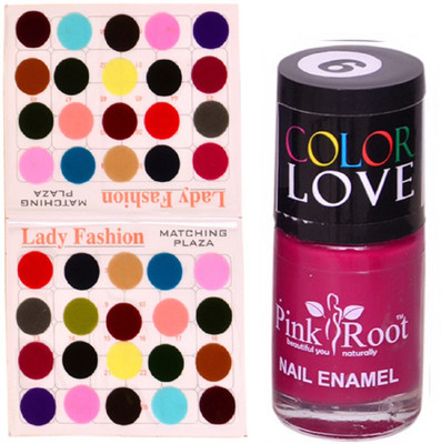 Pink Root Nail Paint No. 09 (15ml), Lady Fashion Multi Color No. 15 Bindi(Set of 2)