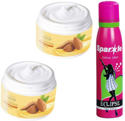 

Avon Anew two NATURALS COLD CREAM NURISHING (50 g) With one sparkle perfume spray 150 ml(Set of 3)