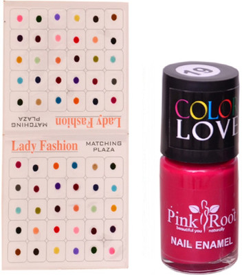 

Pink Root Nail Polish No. 19 (15ml) Lady Fashion Multi Color No. 13 Bindi(Set of 2)