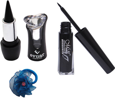 

Evuar Herbal Black Kajal, Waterproof Liquid Eyeliner and Band(Set of 3)