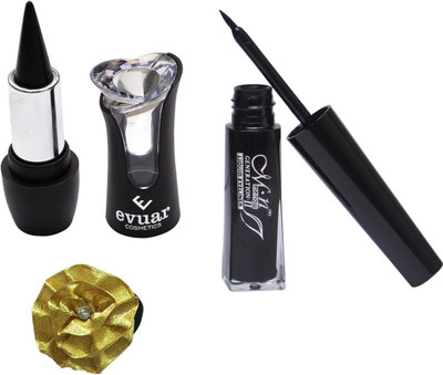 

Evuar Herbal Black Kajal, Waterproof Liquid Eyeliner and Band(Set of 3)