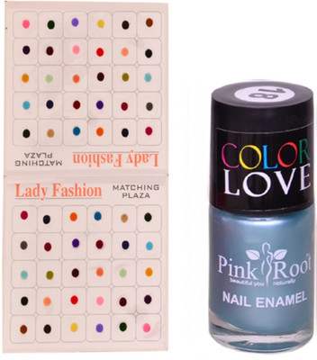 

Pink Root Nail Polish No. 18 (15ml) Lady Fashion Multi Color No. 13 Bindi(Set of 2)