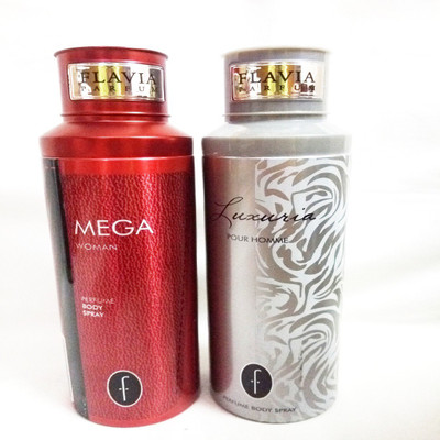 

Flavia MEGA AND LUXURIA Perfume Body Spray - For Men & Women(400 ml, Pack of 2)