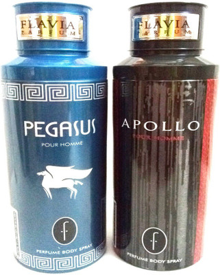 

Flavia PEGASUS AND APOLLO Perfume Body Spray - For Men(400 ml, Pack of 2)