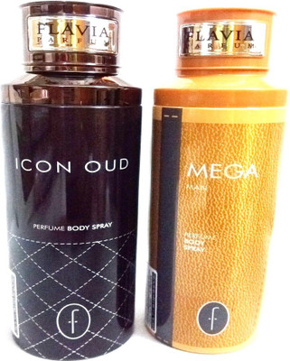 

Flavia MEGA AND ICON LOUD Perfume Body Spray - For Men & Women(400 ml, Pack of 2)