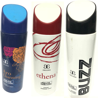 

Arochem AcEB Deodorant Spray - For Men & Women(600 ml, Pack of 3)